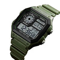 Часы наручные электронные тактические SKMEI 1299AG | Военные мужские наручные RD-684 часы зеленые