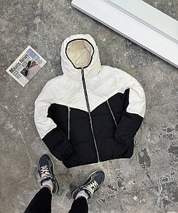 Куртка чоловіча чорна молочна на пуху весна осінь єврозима Mild курточка чоловіча чорного кольору на весну осінь