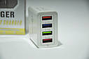 Мережевий зарядний пристрій 4 USB Quick Charge 3.0 White, фото 7
