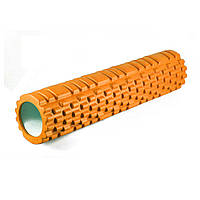Массажный роллер EasyFit Grid Roller 60 см v.3.1 оранжевый