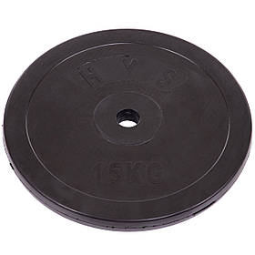 Млинці (диски) обгумовані d-30мм Shuang Cai Sports ТА-1446 15кг (метал, гума, чорний)