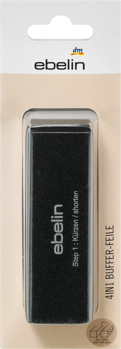 Буферна пилка для нігтів 4в1 ebelin Buffer Nagelfeile, 1 шт
