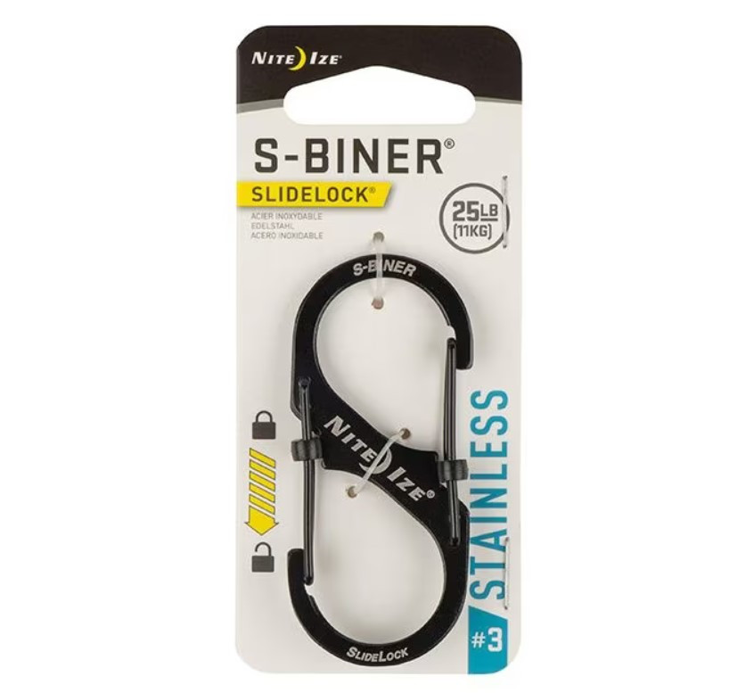 Карабін Nite Ize S-Biner SlideLock 3 Black 11кг, фото 1