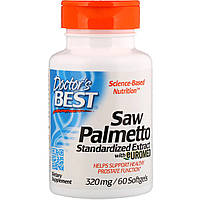 Со Пальметто, Экстракт, Saw Palmetto, Doctor's Best, 320 мг, 60 капсул