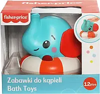 Fisher-Price, игрушка для ванны, слон, надувающий мыльные пузыри.