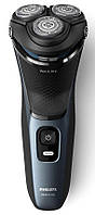 Електробритва Philips S3144/00, Black, роторна, сухе/вологе гоління, 3 головки 5D Pivot Flex, чищення під