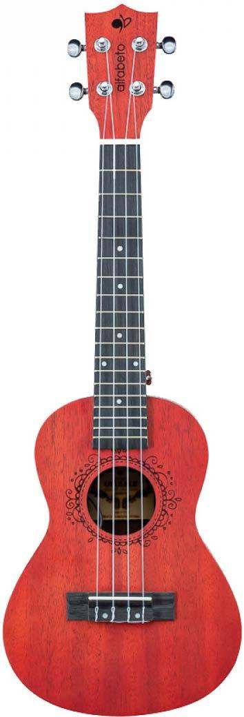 Електроакустичне укулеле Alfabeto Colored Mahogany CM23EQ (Red), фото 1