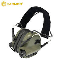 Активні тактичні навушники EARMOR M31 олива
