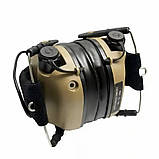 Активні тактичні навушники EARMOR M31 койот з шумоподавленням для стрільби, фото 8