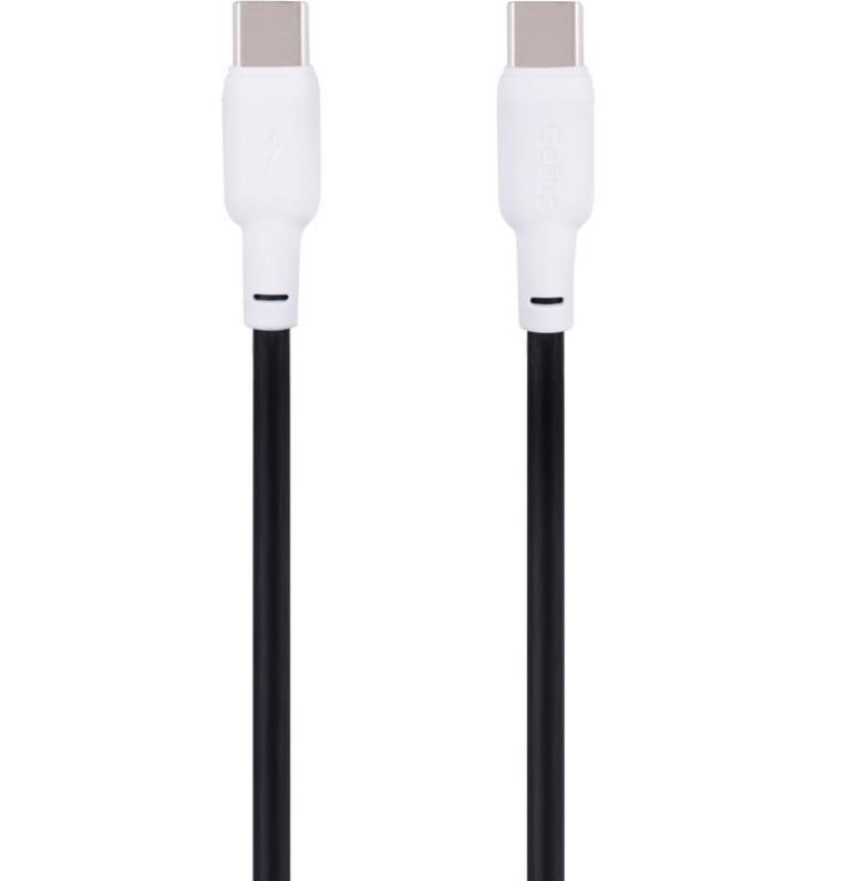 Кабель USB Gelius Full Silicon GP-UCN001CC Type-C to Type-C (1.2м) (60W) Black/White