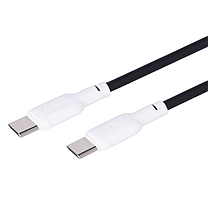 Кабель USB Gelius Full Silicon GP-UCN001CC Type-C to Type-C (1.2м) (60W) Black/White, фото 3