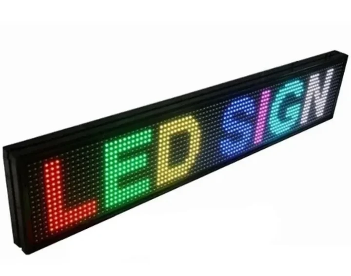 Бегущая строка светодиодная табло для рекламы 200х40 см Wi-Fi RGB уличная - фото 1 - id-p2112208259