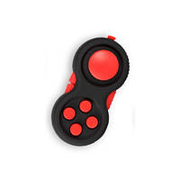 Игрушка антистресс Fidget Pad, брелок Джойстик, Черный/Красный (2703244204)