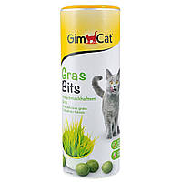 Ласощі для котів таблетки з травою GimCat GrasBits 425 г