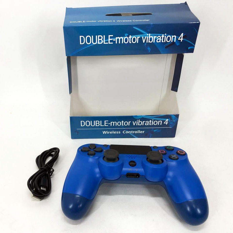Джойстик DOUBLESHOCK для PS 4, игровой беспроводной геймпад PS4/PC аккумуляторный джойстик. Цвет: синий BKA - фото 1 - id-p2151014137