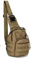 Тактическая мужская сумка, рюкзак через плечо, рюкзак тактический, койот BKA