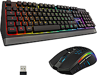 Б/у THE G-LAB Combo TUNGSTEN комплект беспроводной игровой клавиатуры и мыши с подсветкой