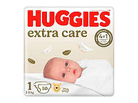 Пiдгузки р.1 (2-5кг) 50шт Extra Care ТМ Huggies