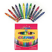 Олівці воскові Crayons, набір 12 цв. 0,9*80мм, без етикетки