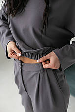 Лаконічний костюм-двійка Etica — сірий колір, XS (є розміри), фото 2