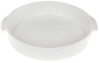 Форма для випічки Ainsley порцелянова кругла 25.7х23.5х5см з ручками (біла) BKA