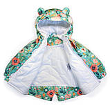 Дитяча демісезонна куртка парка Казкові квіти, 74 розмір, фото 3