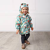 Дитяча демісезонна куртка парка Казкові квіти, 74 розмір, фото 6