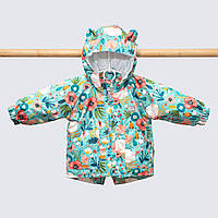 Дитяча демісезонна куртка парка Казкові квіти, 74 розмір