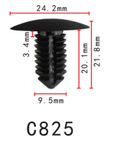 Клипса крепления обшивки кузова GM, Chrysler, Chevrolet, Cadilac, Pontiac, Oldsmobile, Buick, Dodge, Jeep