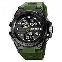 Часы наручные мужские SKMEI 2031AG ARMY GREEN, часы тактические противоударные тактические часы. Цвет: зеленый