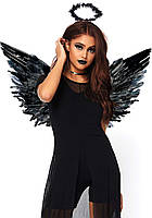 Крила чорного ангела Leg Avenue Angel Accessory Kit Black, крила, німб BKA