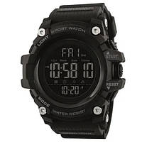 Годинник наручний чоловічий SKMEI 1384BK BLACK, водонепроникний чоловічий годинник. Колір: чорний BKA