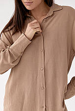 Жіночий костюм зі штанами та сорочкою Barley — кавовий колір, S (є розміри), фото 3