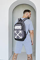 Рюкзак Off-White светло-серый меланж BKA