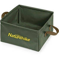 Складное ведро для воды Naturehike Square bucket 13л army green NH19SJ007