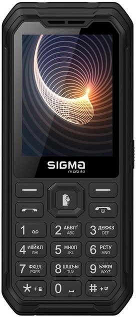 Телефон кнопочний з потужним акумулятором Sigma mobile X-style 310 Force чорний