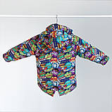 Дитяча демісезонна куртка парка Комікси, 74 розмір, фото 3