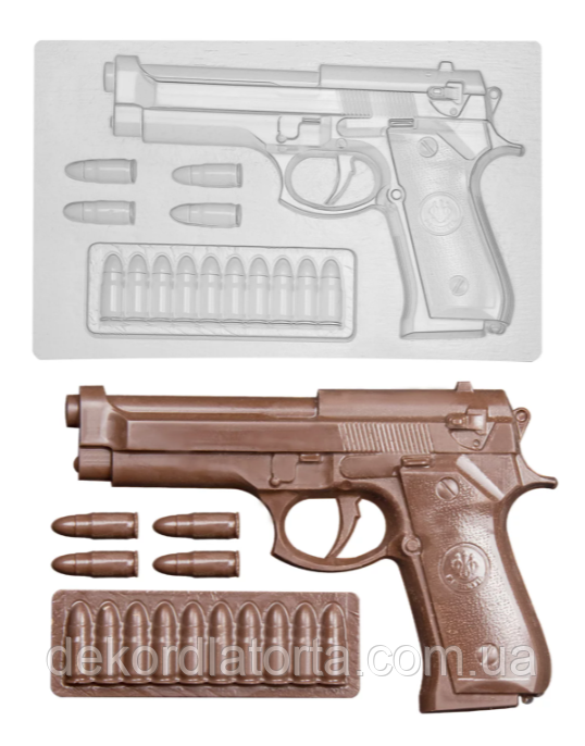 Пістолет Beretta ліва сторона пластикова форма