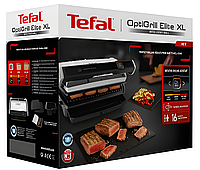 Горизонтальный гриль Tefal OptiGrill Elite XL Гриль для дачи готовый комплект 2200 Вт Мангал туристический AMZ