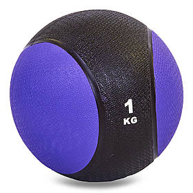 М'яч медичний медбол Record Medicine Ball C-2660-1 1кг (верх-гума, наповнювач-пісок, d-19,5 см, кольори в