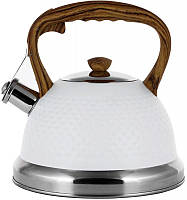 Чайник Kamille Whistling Kettle White 2.7л з нержавіючої сталі зі свистком BKA