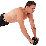 Ролик гімнастичний колесо для преса одинарне 14 см SP-Sport FI-9583, фото 6