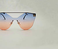 Солнцезащитные очки женские, безободковые, стильные в металлической оправе, очки фигурные с цветными линзами