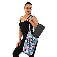 Сумка для фитнеса и йоги через плечо KINDFOLK Yoga bag Zelart FI-8364-2 розовый-голубой