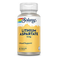 Витамины и минералы Solaray Lithium Aspartate 5 mg, 100 вегакапсул