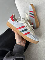 Кроссовки Adidas Gazelle Beige Red Green