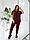 Літній жіночий прогулянковий костюм-двійка бордо, арт 401, фото 4