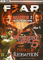 Комп'ютерна гра 4в1: F.E.A.R. 2. Max Payne 2. Resident Evil 5. Painkiller: Redemption (PC DVD)