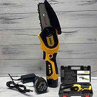 Акумуляторна ланцюгова мініпилка, гілкоріз DeWalt 12V 800W та 2акумулятора в комплекті F-288