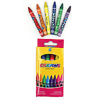 Олівці воскові Crayons, набір 6 кол.